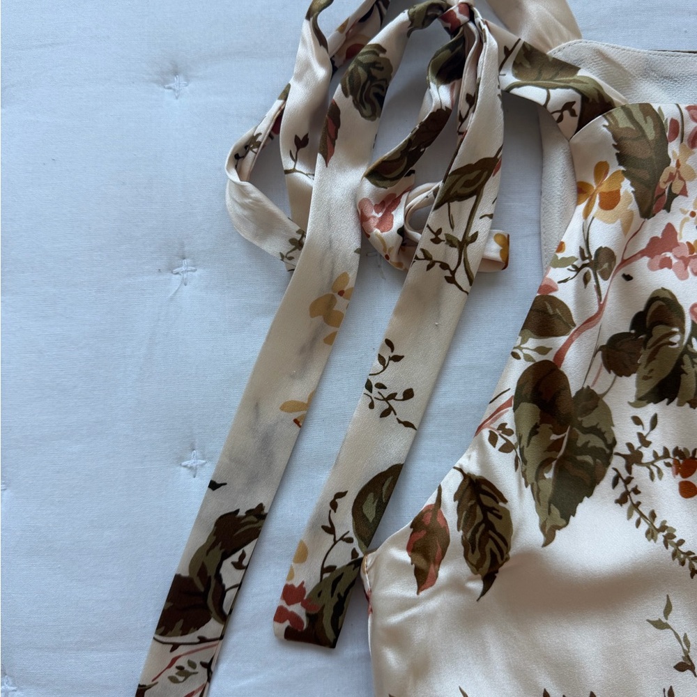 Reformation Medium Aden Floral Silk Midi Dress - Picture 12 of 14